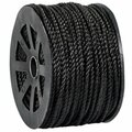 Swivel 0.25 in. 1150 lbs Black Twisted Polypropylene Rope - Black - 600&apos; SW3351053